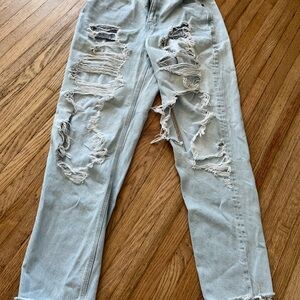 American Eagle Distressed Light Blue Jeans
